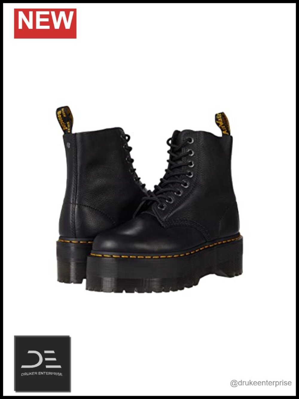 Dr. Martens 1460 Pascal Max Tall Platform Boot, Pisa Leather, Goodyear Welt